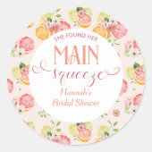 メインスクイーズ シトラス ブライダルシャワーのお土産 ラウンドシール (正面)
