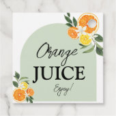 メインスクイーズ シトラス ブライダルシャワーラベル ジュース フェイバータグ (裏面)