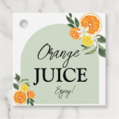 メインスクイーズ シトラス ブライダルシャワーラベル ジュース フェイバータグ (正面)