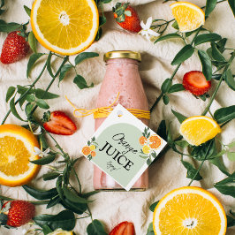 メインスクイーズ シトラス ブライダルシャワーラベル ジュース フェイバータグ