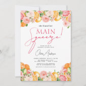 メインスクイーズ シトラス ブライダルシャワー オレンジ 招待状 (正面)