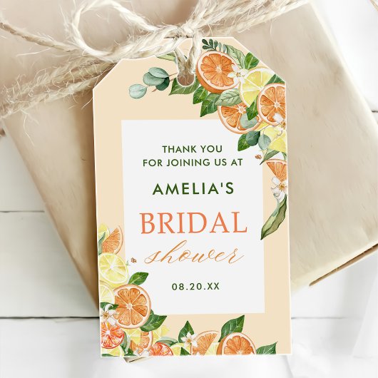 メインスクイーズ シトラス ブライダルシャワー ギフトタグ