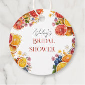 メインスクイーズ シトラス ブライダルシャワー フェイバータグ (正面)