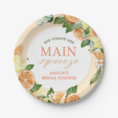 メインスクイーズ シトラス ブライダルシャワー ペーパープレート (正面)