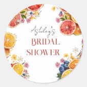 メインスクイーズ シトラス ブライダルシャワー ラウンドシール (正面)