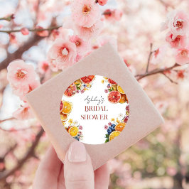 メインスクイーズ シトラス ブライダルシャワー ラウンドシール