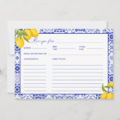 メインスクイーズ ブライダルシャワーレシピカード 招待状 (正面)