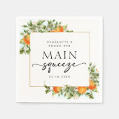 メインスクイーズ ブライダルシャワー スタンダードカクテルナプキン (正面)