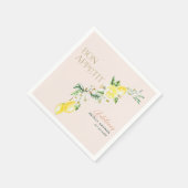 メインスクイーズ ブライダルシャワー  レモン シトラス ソフト ブラッシュ スタンダードカクテルナプキン (角)