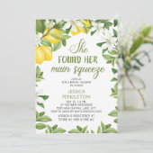 メインスクイーズ レモンのシトラス ブライダルシャワー 招待状 (スタンド正面)