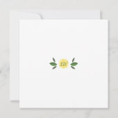 メインスクイーズ レモンの ブライダルシャワー 招待状 (裏面)