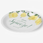 メインスクイーズ レモンズ ブライダルシャワー ペーパープレート (アングル)