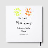 メインスクイーズ レモン シトラス ウェディングシャワー 名前を追加 ゲストブック (裏面)