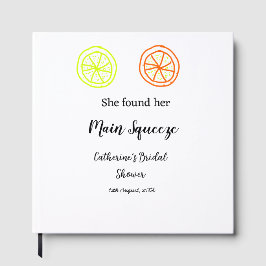 メインスクイーズ レモン シトラス ウェディングシャワー 名前を追加 ゲストブック