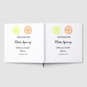 メインスクイーズ レモン シトラス ウェディングシャワー 名前を追加 ゲストブック (全面)