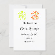 メインスクイーズ レモン シトラス ウェディングシャワー 名前を追加