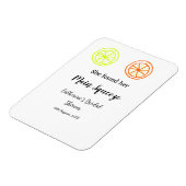 メインスクイーズ レモン シトラス ウェディングシャワー 名前を追加 マグネット (左側)