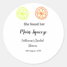 メインスクイーズ レモン シトラス ウェディングシャワー 名前を追加