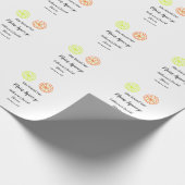 メインスクイーズ レモン シトラス ウェディングシャワー 名前を追加 ラッピングペーパー (角)