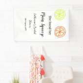 メインスクイーズ レモン シトラス ウェディングシャワー 名前を追加 横断幕 (インサイチュ)