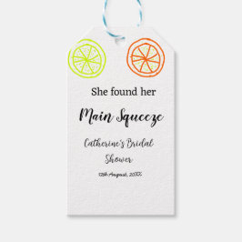メインスクイーズ レモン シトラス ブライダルシャワー 名前を追加 ギフトタグ