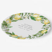 メインスクイーズ レモン テーマのブライダルシャワー ペーパープレート (アングル)