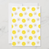 メインスクイーズ レモン デイジー ファーストバースデー 招待状 (裏面)