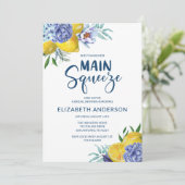 メインスクイーズ レモン ブライダルシャワーの彼女 招待状 (スタンド正面)