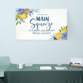 メインスクイーズ レモン ブライダルシャワーの彼女 横断幕 (トレードショー)
