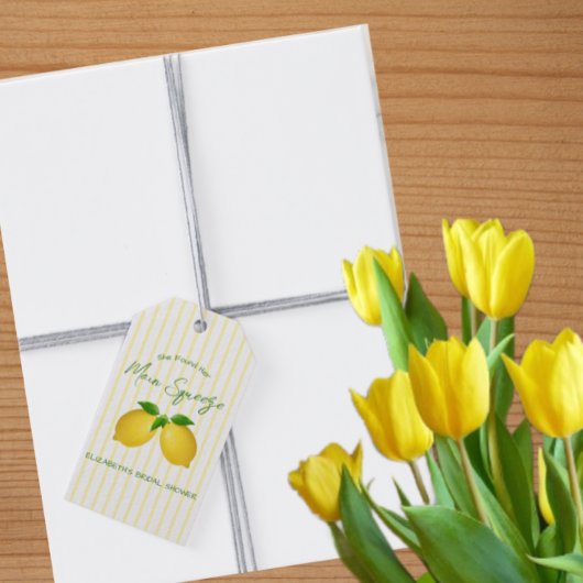 メインスクイーズ レモン ブライダルシャワー ギフトタグ