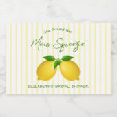 メインスクイーズ レモン ブライダルシャワー スパークリングワインラベル (シングルラベル)