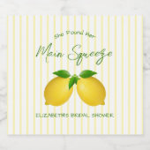 メインスクイーズ レモン ブライダルシャワー ビールラベル (シングルラベル)