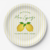 メインスクイーズ レモン ブライダルシャワー ペーパープレート (正面)