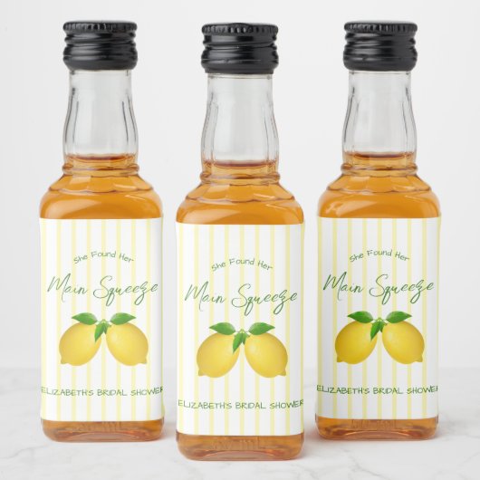 メインスクイーズ レモン ブライダルシャワー リキュールボトルラベル (ボトル)