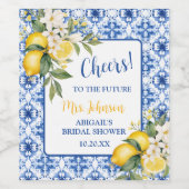 メインスクイーズ レモン ブライダルシャワー ワインラベル (シングルラベル)