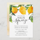 メインスクイーズ レモン ブライダルシャワー 招待状カード 招待状 (正面/裏面)