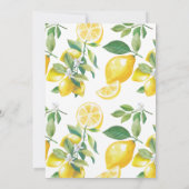 メインスクイーズ レモン ブライダルシャワー 招待状 (裏面)