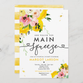 メインスクイーズ レモン ブライダルシャワー 招待状