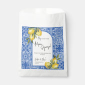 メインスクイーズ レモン & ブルータイル 婚約 フェイバーバッグ (正面)