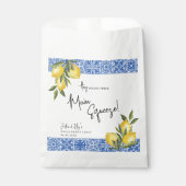 メインスクイーズ レモン & ブルータイル 婚約 フェイバーバッグ (正面)