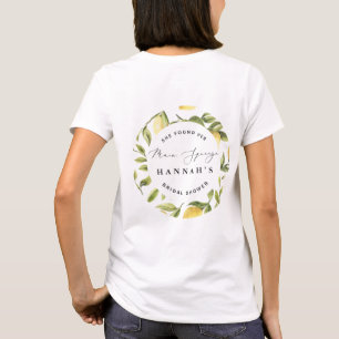 メインスクイーズ レモン メディテレーニアン ブライダルシャワー Tシャツ