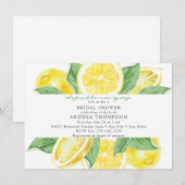 メインスクイーズ | 柑橘類 | レモンイエローのブライダルシャワー 招待状 (正面/裏面)