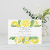 メインスクイーズ | 柑橘類 | レモンイエローのブライダルシャワー 招待状 (スタンド正面)