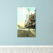 メインストリートのビュー，カリフォルニア キャンバスプリント (インサイチュ (ウッドフロア))