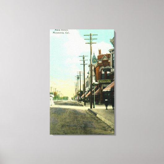 メインストリートのビュー，カリフォルニア キャンバスプリント (正面)