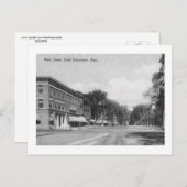 メインストリート、グレイトバリンタウン、マサチューセッツ ヴィンテージ ポストカード (正面/裏面)