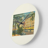 メインセントサラトガ春NYヴィンテージスタイル ラージ壁時計 (傾斜)