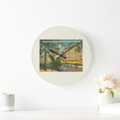 メインセントサラトガ春NYヴィンテージスタイル ラージ壁時計 (ホーム)