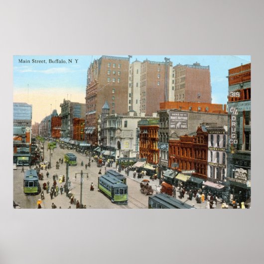 メインセント、バッファロー1913ヴィンテージ ポスター (正面)