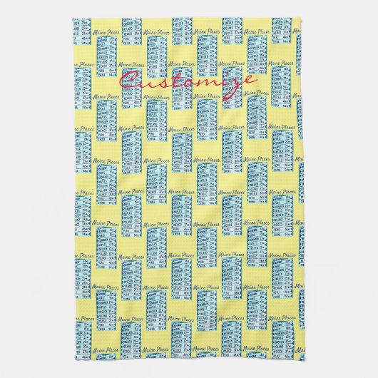 メインタウンサインThunder_Cove キッチンタオル (縦)